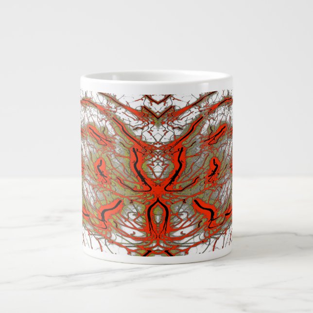 Crimson Fractalcore Jumbo Mug Jumbo-Tasse (Vorderseite)