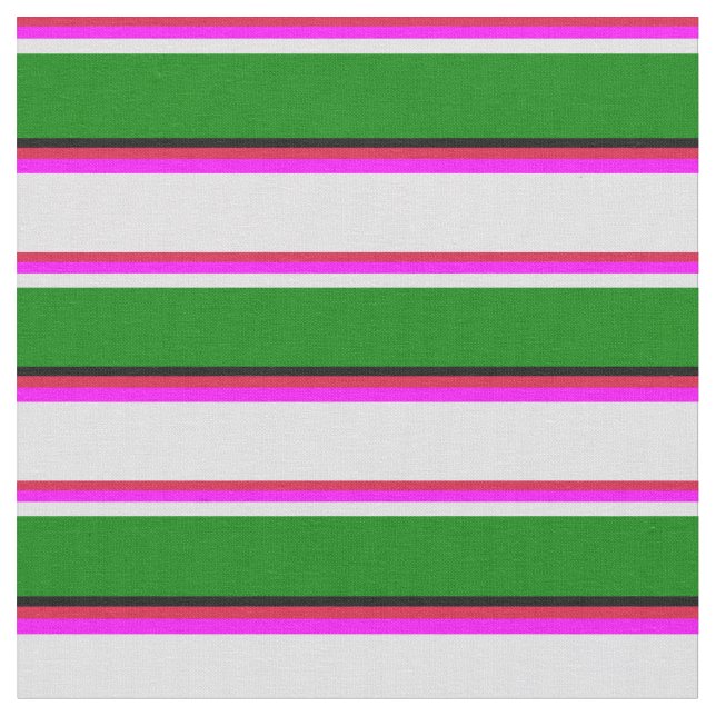 Crimson, Fuchsia, Lavender, Green und Black Stoff (Nahaufnahme)