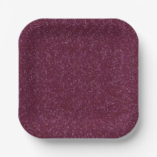Crimson Glitzer Pappteller