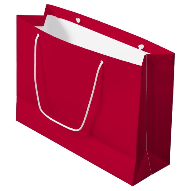 Crimson Glory Solid Color Große Geschenktüte (Vorderseite Schrägansicht)
