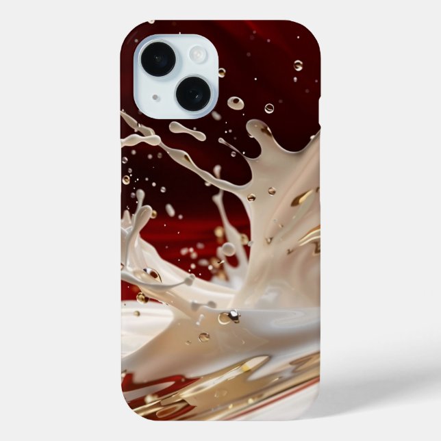 Crimson Gold Splash iPhone Case (Rückseite)