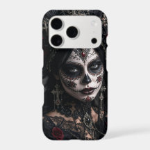 Crimson Gothic Calavera – Schwarze Rose