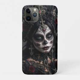 Crimson Gothic Calavera – Schwarze Rose Case-Mate iPhone Hülle