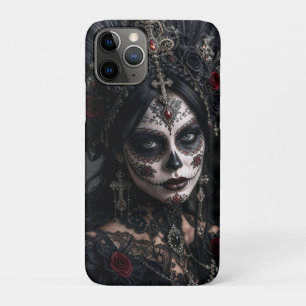 Crimson Gothic Calavera – Schwarze Rose Case-Mate iPhone Hülle