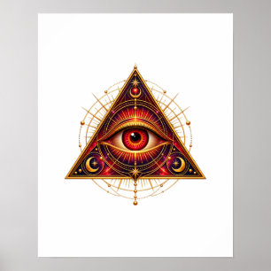 Crimson Guardian Eye Poster
