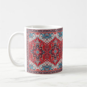 Crimson Heirloom: Marokkanischer Teppichkunst-Erbe Kaffeetasse