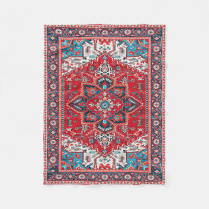 Crimson Heirloom: marokkanisches Erbe Rug Art Fleecedecke