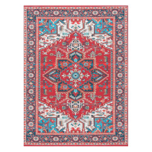Crimson Heirloom: marokkanisches Erbe Rug Art Tischdecke