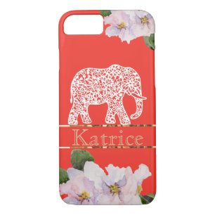 Crimson iPhone Case mit White Elephant und Violet