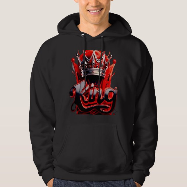 Crimson King Silver Crown - Urban Streetwear Editi Hoodie (Vorderseite)