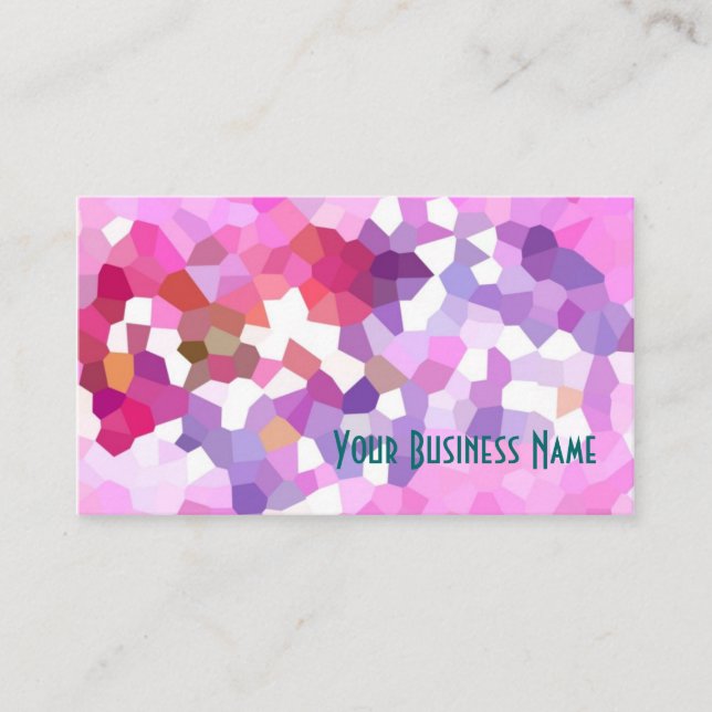 Crimson, Lilac, rosa Abstrakte Visitenkarte (Vorderseite)