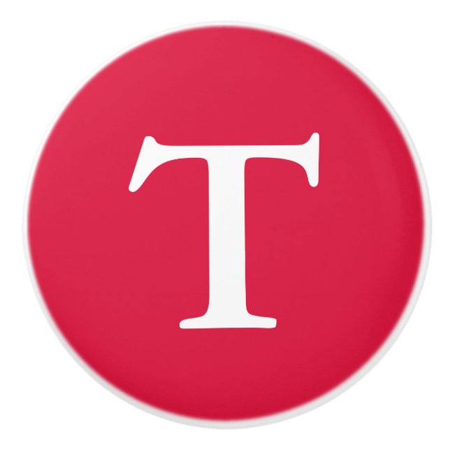 Crimson Mit Monogramm Keramikknauf (Vorderseite)