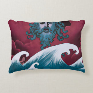 Crimson Neptune Ölgemälde Dekokissen