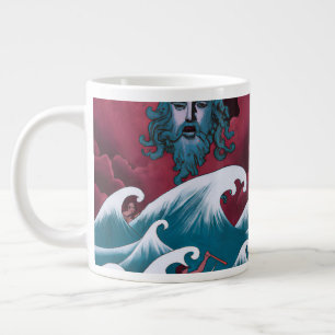 Crimson Neptune Ölgemälde Jumbo-Tasse