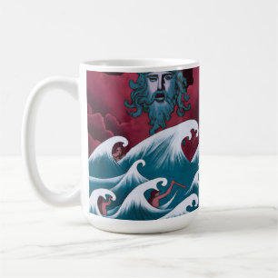 Crimson Neptune Ölgemälde Kaffeetasse