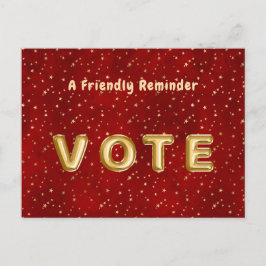 Crimson Nightfall Gold Star Illustration Postkarte