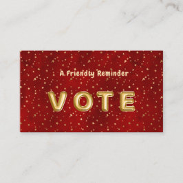 Crimson Nightfall Gold Star Illustration Visitenkarte