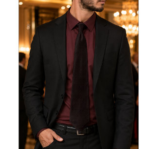 Crimson Noir Paisley   Elegantes Schwarz Krawatte