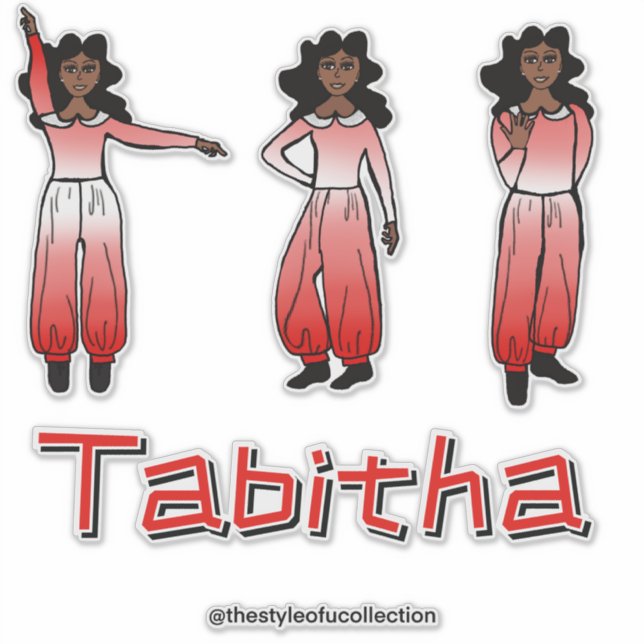 Crimson Ombre  Dancer #1 Aufkleber (Vorderseite)