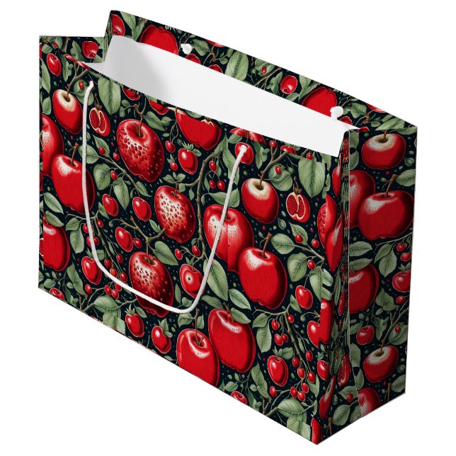 Crimson Orchard Große Geschenktüte (Vorderseite Schrägansicht)