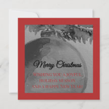 Crimson Ornament Christmas – Elegant Holiday Card