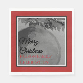 Crimson Ornament Christmas – Holiday Serviette