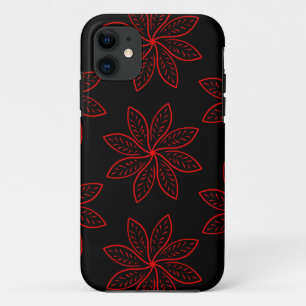 Crimson Pattern auf schwarz Case-Mate iPhone Hülle