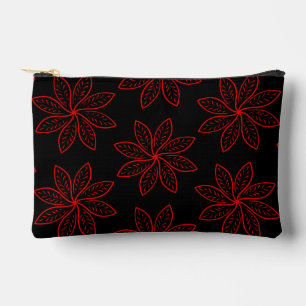 Crimson Pattern auf schwarz Zubehörtasche