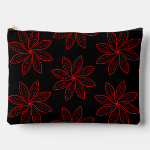 Crimson Pattern auf schwarz Zubehörtasche