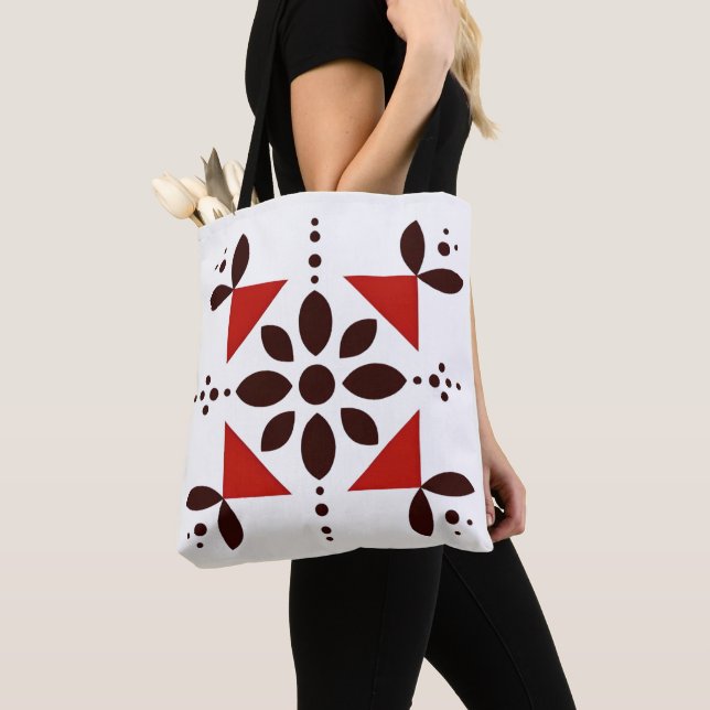 Crimson Petal Burst Tote Bag (Von Nahem)