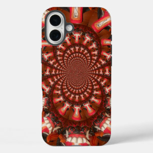 Crimson Pulse   Kaleidoskop Zunge Abstrakte Kunst iPhone 16 Plus Hülle