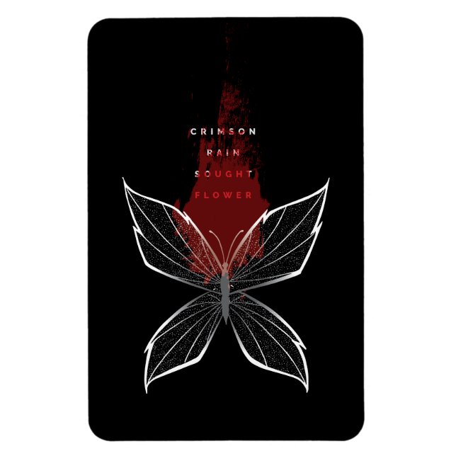 Crimson Rain Gesuchte Blume Wraith Butterfly Magnet (Vertikal)