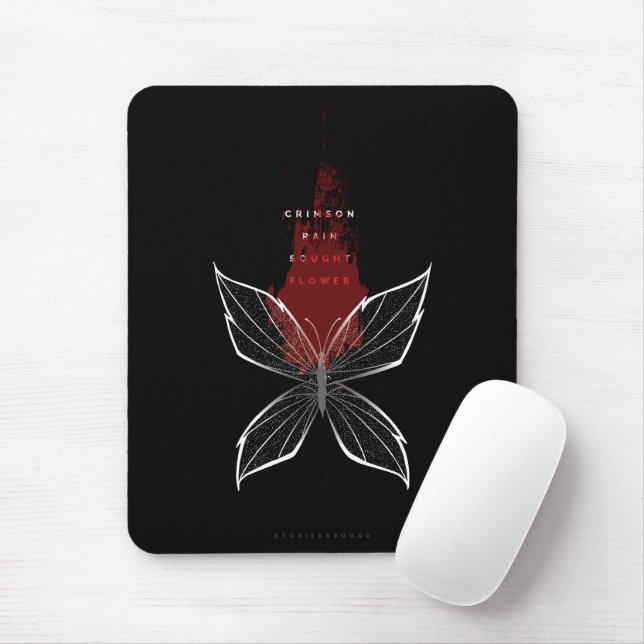 Crimson Rain Gesuchte Blume Wraith Butterfly Mousepad (Mit Mouse)