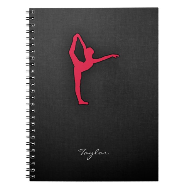Crimson Red Ballet Dancer Notizblock (Vorderseite)