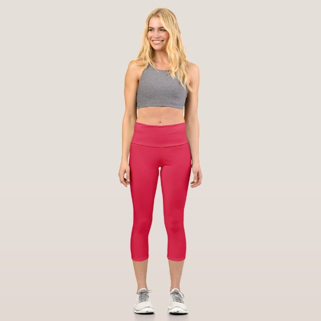 Crimson Red Capri Leggings (Vorderseite)