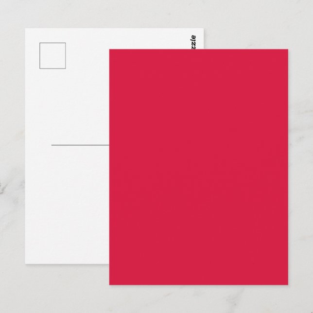 Crimson Red Custom Postcard Design Postkarte (Vorne/Hinten)