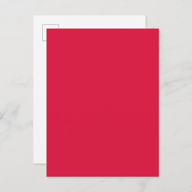 Crimson Red Custom Postcard Einladung (Vorne/Hinten)