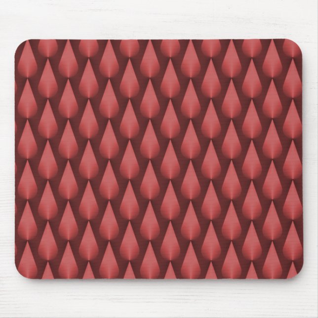 Crimson Red Dazzling Raindrops Mousepad (Vorne)