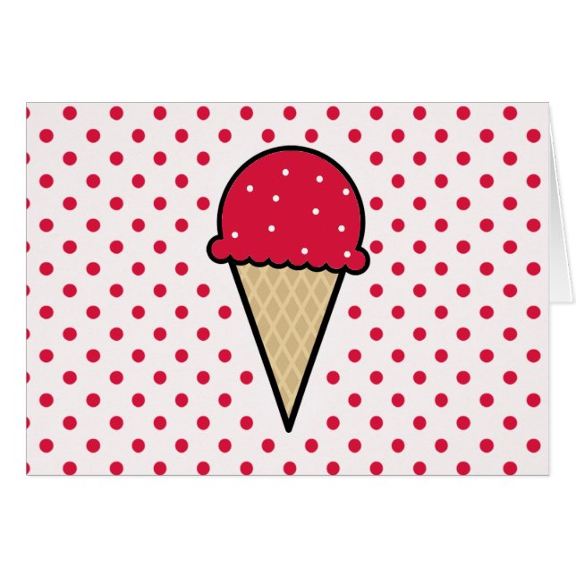 Crimson Red Ice Cream Cone (Vorderseite (Horizontal))