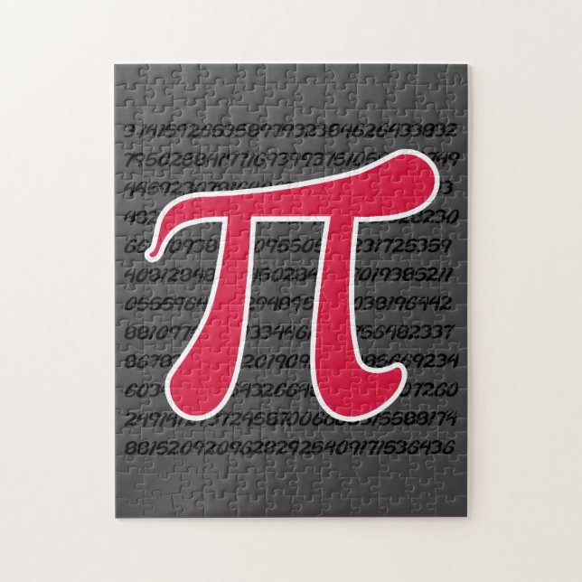 Crimson Red Pi Symbol Puzzle (Vertikal)