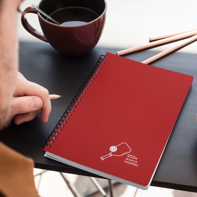 Crimson Red Pickleball Personal Weekly Planer (Von Creator hochgeladen)