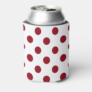 Crimson Red Polka Dots Circles Dosenkühler