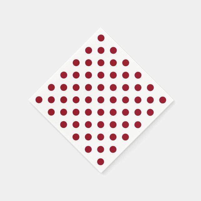 Crimson Red Polka Dots Circles Serviette (Ecke)
