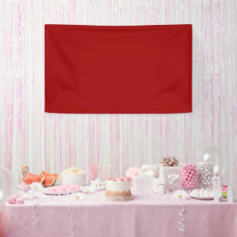 Crimson Red Solid Color Banner