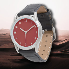 Crimson Red Solid Color | Classic | elegant Armbanduhr
