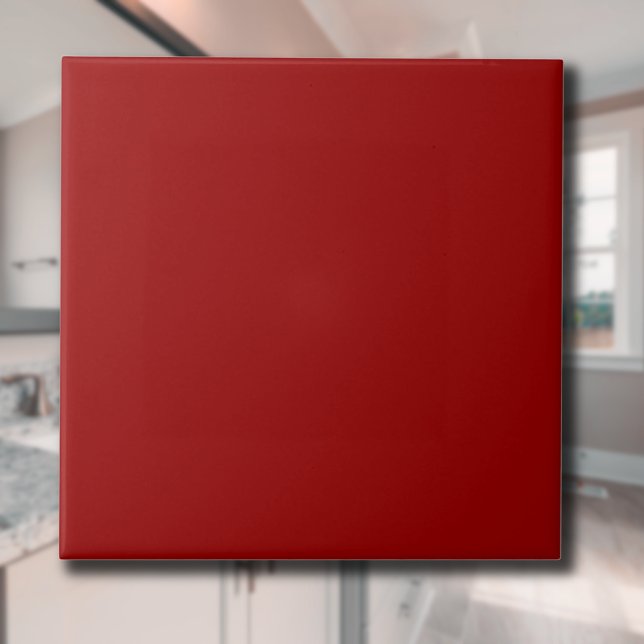 Crimson Red Solid Color | Classic | elegant Fliese (Von Creator hochgeladen)