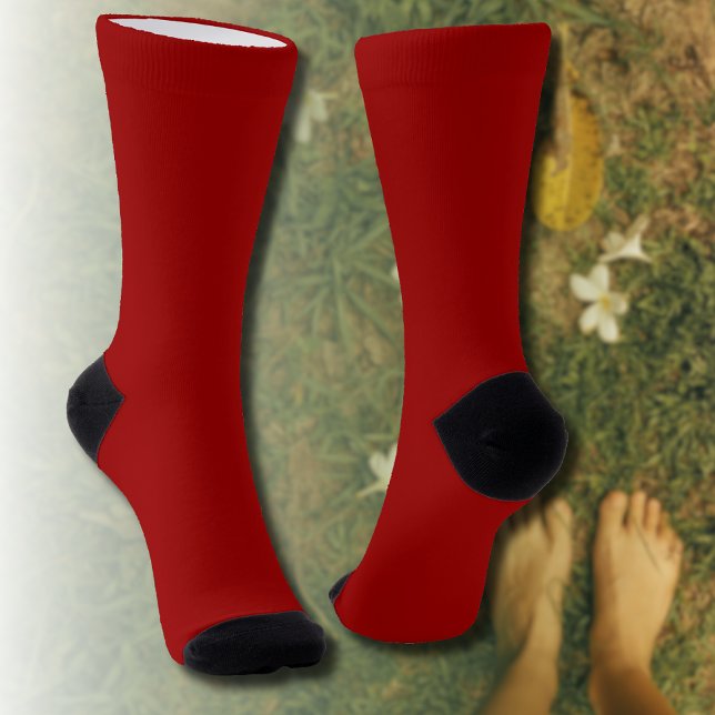 Crimson Red Solid Color | Classic | elegant Socken (Von Creator hochgeladen)