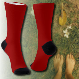 Crimson Red Solid Color | Classic | elegant Socken
