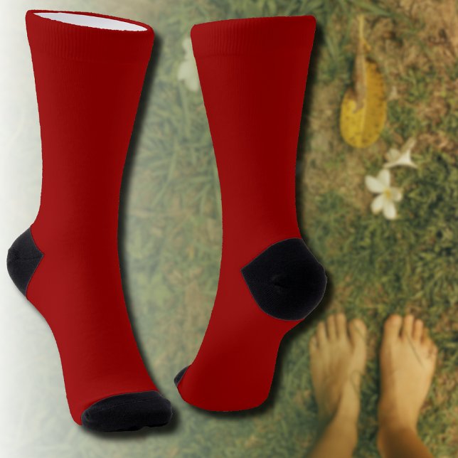Crimson Red Solid Color | Classic | elegant Socken (Von Creator hochgeladen)