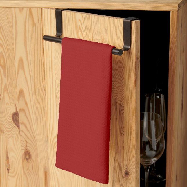 Crimson Red Solid Color Geschirrtuch (Drittel gefaltet)